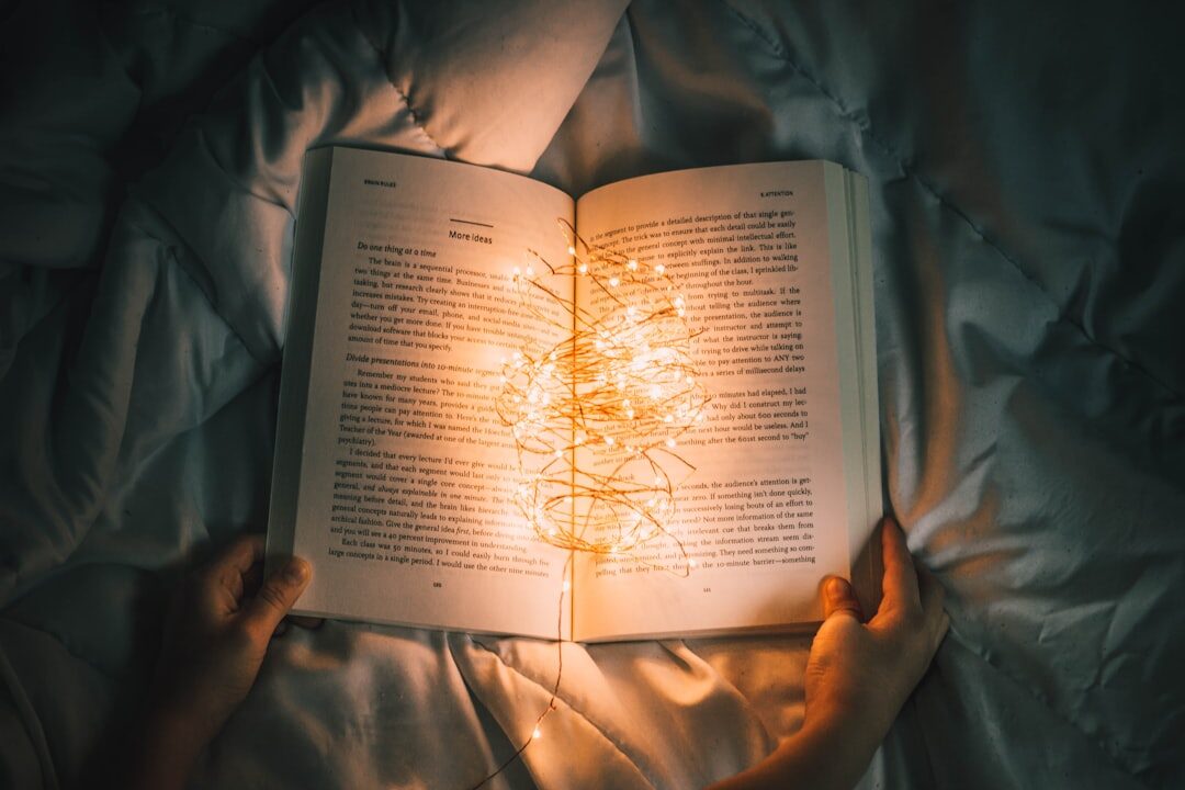 person reading mystery novel