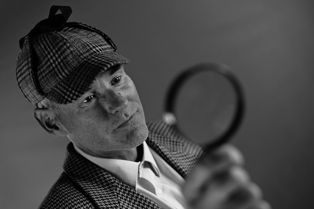 detective examining evidence