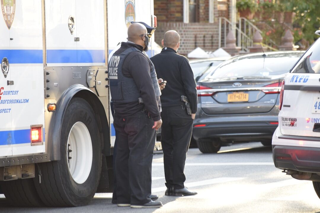 detective investigating crime scene
